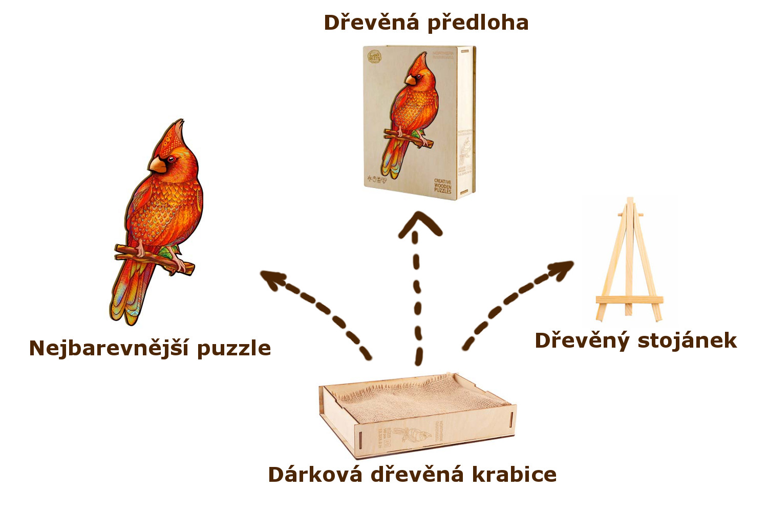 Obsah baleni - Kardinal cerveny
